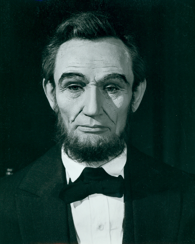 Head of Abraham Lincoln Audio-Animatronic.<br>Photo courtesy Don Iwerks.